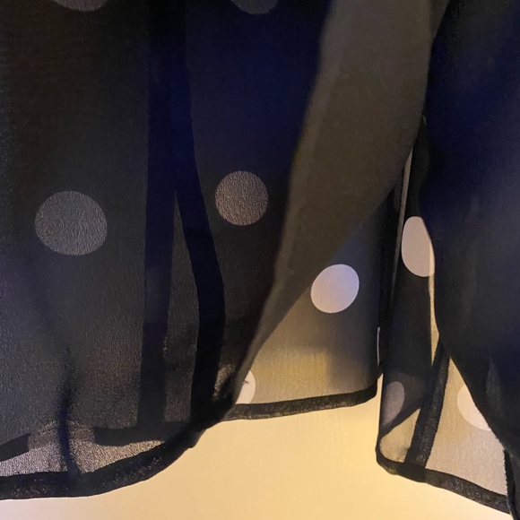 Evan-Picone Polka Dot Button Up Blouse - Picture 7 of 10